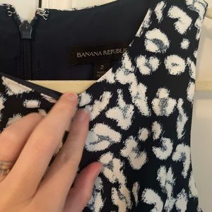 Banana Republic Blue Leopard Print Mini Dress
